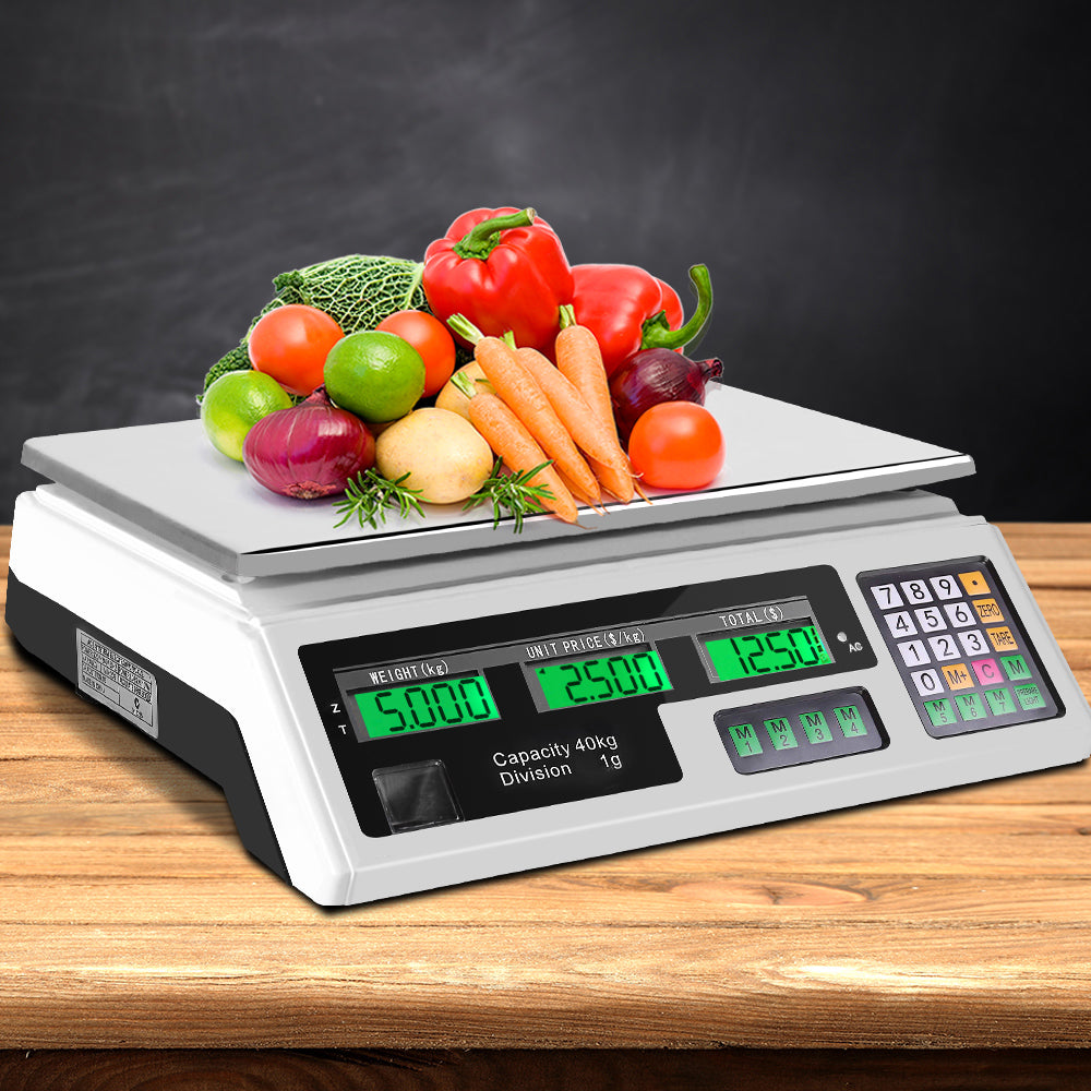 eMAJIN 40KG Digital Kitchen Scale Electronic Weighing Shop Market LCD | Auzzi Store