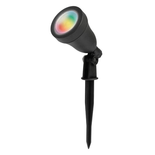 Brilliant Corymbia Smart Wi Fi RGB Garden Light - 12V - Black - 54mm x 150mm x 100mm