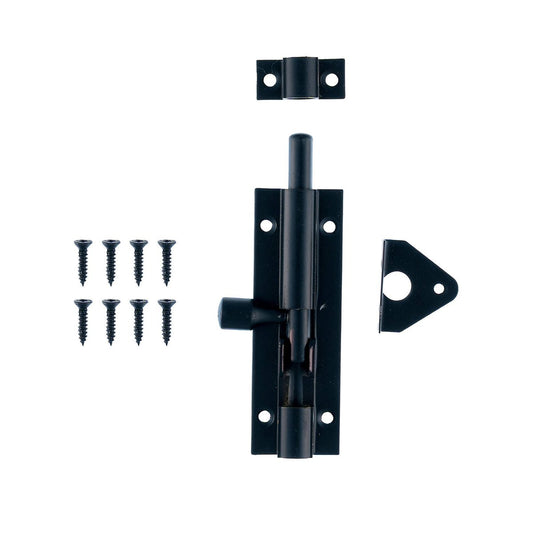 Taskmaster 75mm Barrel Bolt - Matte Black - Solid Brass - DIY Installation – view 2 - Auzzistore