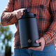 Oztrail 3.7L Insulated Jug Drink Flask - Matte Charcoal - 18/8 Stainless Steel