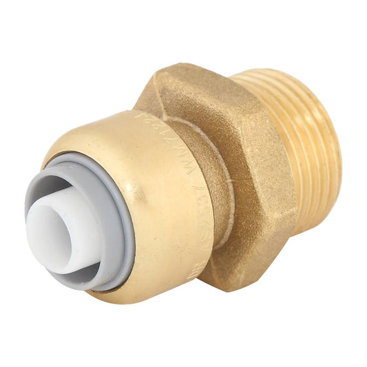 Smartex Pex Male Connector - 16 x 20mm - Lead Free Brass - Push-Fit - Auzzistore