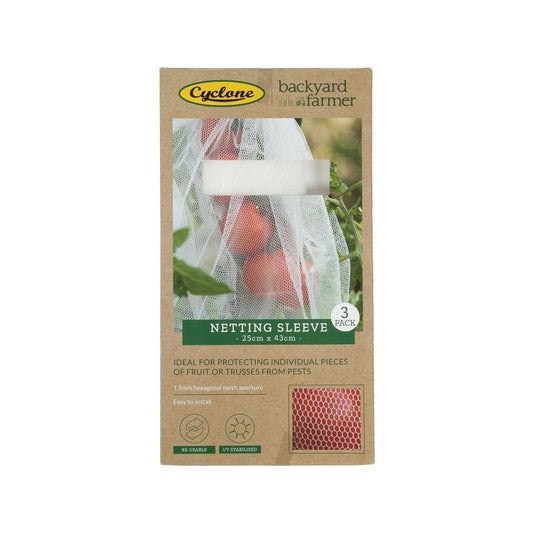 Backyard Farmer Netting Sleeve 3 Pack - 25 x 43cm - UV-Resistant Protection - Auzzistore