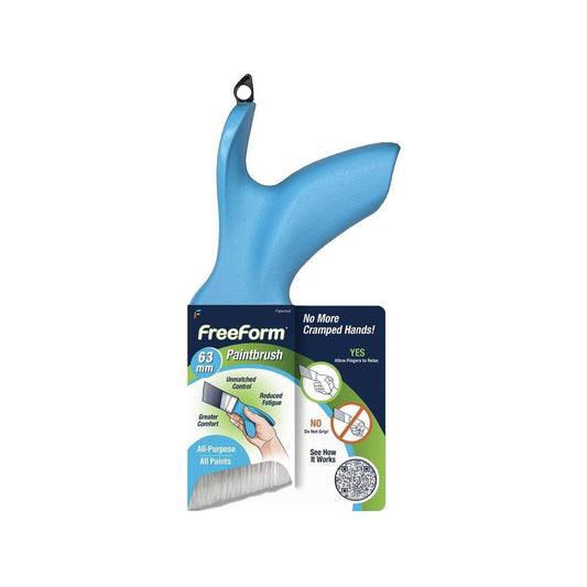 Freeform 63mm All Purpose Paint Brush - Ergonomic Grip - Reduces Hand Fatigue - Auzzistore