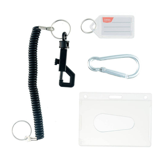 Taskmaster Black ID Kit - 4 Pieces - 90x66mm ID Holder - Lightweight