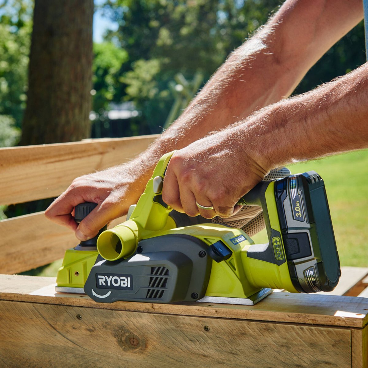 Ryobi 18V One 82mm Rebate Planer Skin Only - Mixed - 16mm Depth - Precision