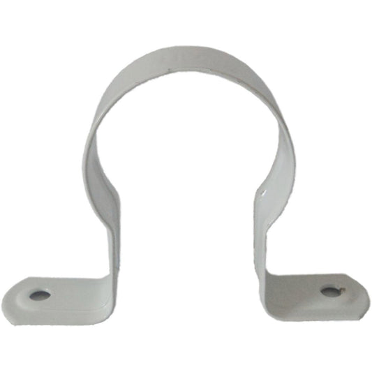 Kinetic Saddle Stand Off Clips 40mm White Iron 5 Pack Secure Pipes - Auzzistore