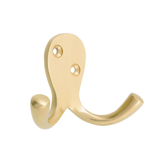 Zenith Double Robe Hook - 30mm Solid Brass - Durable - Elegant Design - Auzzistore