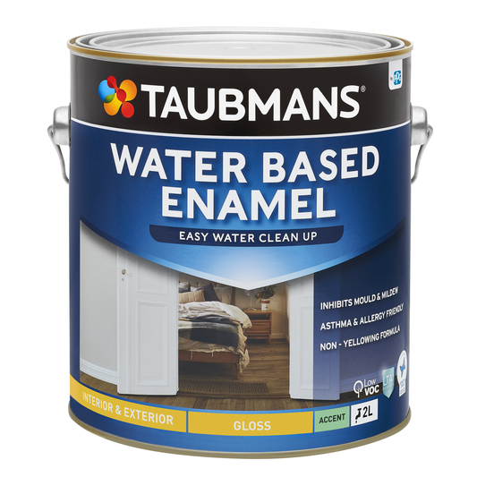 Taubmans Accent Gloss Water Based Enamel Paint - 2L - 140mm x 160mm - Low VOC, Mould Resistant - Auzzistore