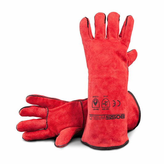 Bossweld Welding Gloves - Left Hand - 40cm - Leather - Heavy Duty - Auzzistore
