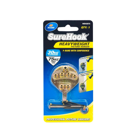 Zenith Heavy Weight Picture Hanger 30kg Zinc Plated Steel Durable