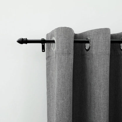 Windoware 16mm Black Curtain Rod Acorn Finial 2 Pack - Elegant Design - Easy Install