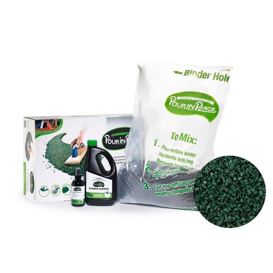 Pour In Place Wetpour Rubber Surfacing - 1.5m2 - Forest Green - Durable Non-Slip