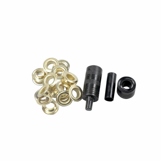 Craftright 15 Piece Grommet Repair Kit - 12.5mm Metal Grommets - Black - Auzzistore