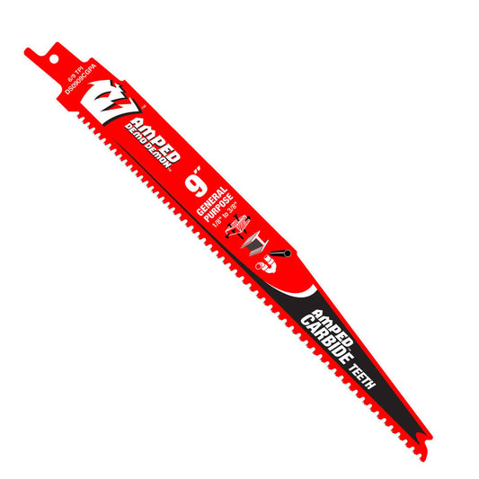 Diablo 9 Amped Demo Demon Reciprocating Saw Blade - General Purpose 3 Pack - 9" 6/9TPI - Durable & Impact Resistant – view 2