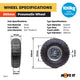 Move It Pneumatic Steel Trolley Wheel 3.5 x 4 5/8 Inch Axle Diameter