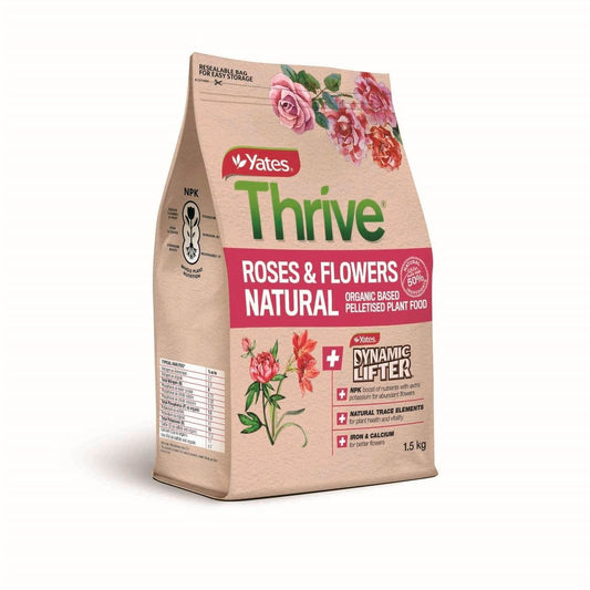 Yates Thrive Natural Roses and Flowers 1.5kg Pelletised Plant Food - Auzzistore