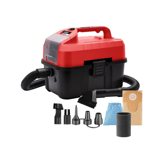 Ozito PXC 18V Cordless Wet and Dry Vacuum Inflator 10L - Red Black Silver - Auzzistore