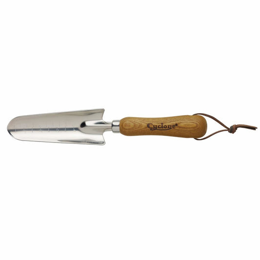 Cyclone Bulb Trowel - Stainless Steel - 300mm - Timber Handle - Durable - Auzzistore