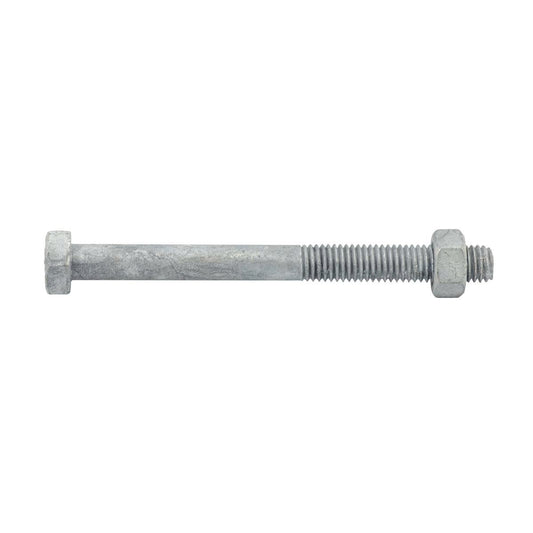 Zenith M8 x 90mm Hot Dipped Galvanised Hex Head Bolt and Nut Each - Auzzistore