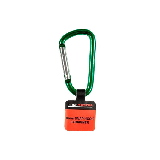 Taskmaster 8mm D Shape Aluminium Carabiner - Lightweight - Durable - Versatile - Auzzistore