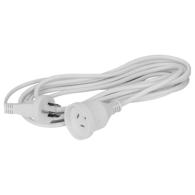 Arlec 10m Extension Lead - White PVC - Safe Indoor Use - 10 Amp