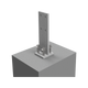 Vuepro T Blade Post Support - 140mm - Galvanised - Concealed Fixing