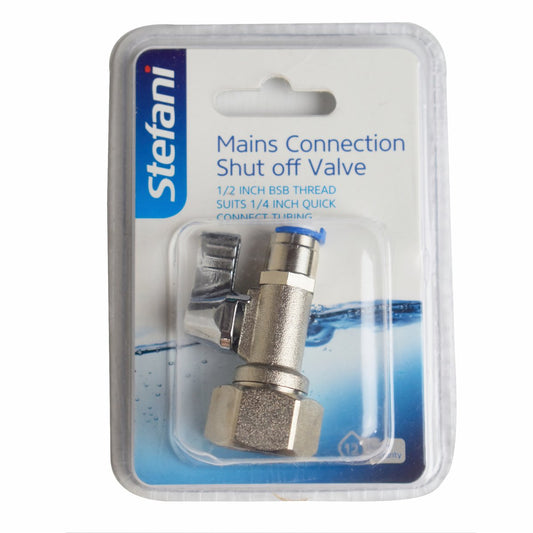 Stefani Mains Connection Shut Off Valve - 1/2in - Brass - Easy Use – view 2 - Auzzistore