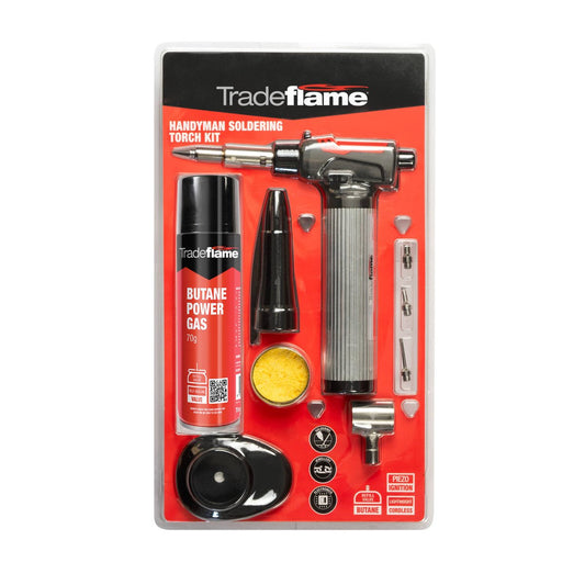Tradeflame Handyman Soldering Torch Kit with Gas - 2-in-1 - 190mm x 325mm - Lightweight – view 2 - Auzzistore