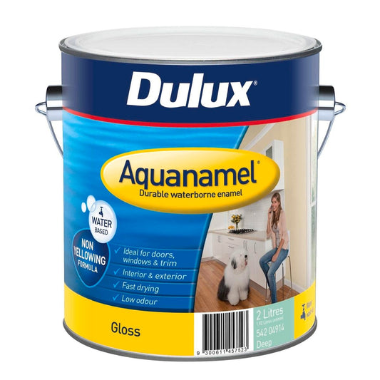 Dulux Aquanamel Enamel Paint - 2L - Water Based - Non-Yellowing Finish - Auzzistore