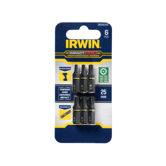 Irwin Impact Bits - 25mm - High-Grade Steel - 6 Piece - Professional Use - Auzzistore