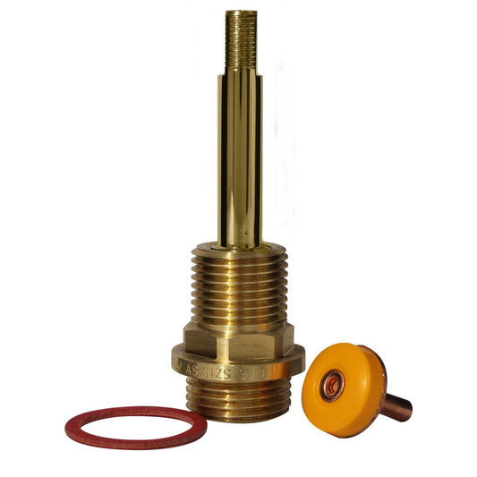 Fix a Tap 85mm Gold Easy Turn Wall Spindle - Drip-Free Seal - Lead-Free Brass - Auzzistore