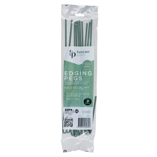 Tuscan Path Eucalypt Garden Edging Pegs 280mm - 10 Pack - Durable - Auzzistore