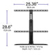 Sanus Swivel TV Base 32" - 65" - Height Adjustable - 70° Swivel - Black