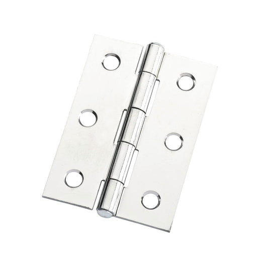 Lane Polished Chrome Fixed Pin Durasmooth Butt Hinge 70x50x1.6mm