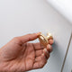 Taskmaster 34mm Brushed Brass Round Cabinet Knobs 4 Pack - Easy Install - Antique Design