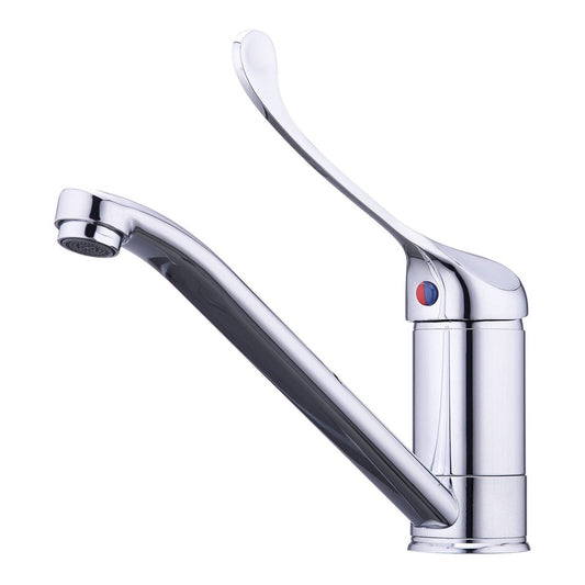 Evekare Chrome Extended Wrist Lever Sink Mixer - 130mm x 160mm - Accessible Control