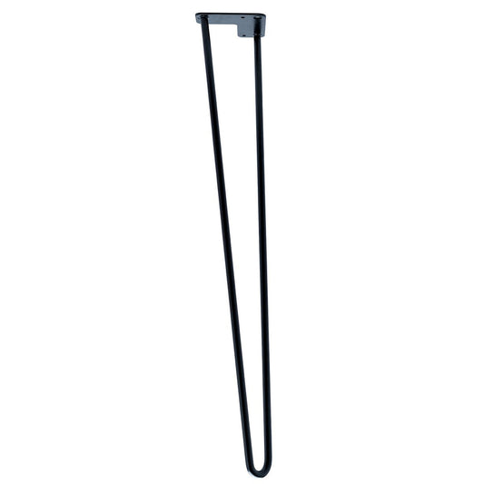 Taskmaster Hairpin Leg - 710mm x 12mm - Solid Steel - Matte Black – view 2 - Auzzistore