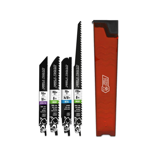 Full Boar Reciprocating Saw Blade Set - 6 Piece - Bi-Metal - 150mm & 230mm