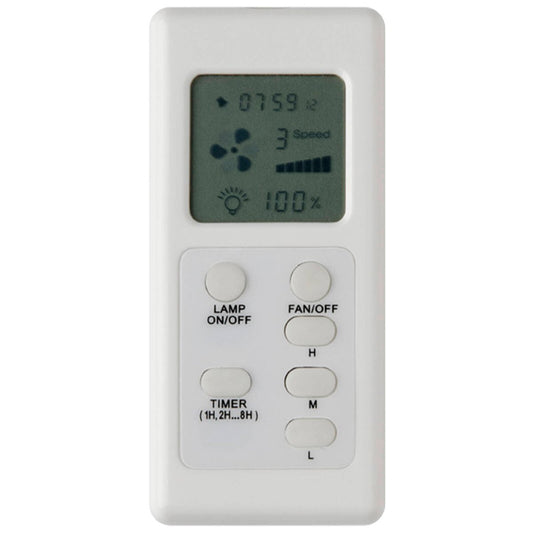 Mercator Ceiling Fan Remote Control - LCD Screen - White - Easy Use - Auzzistore
