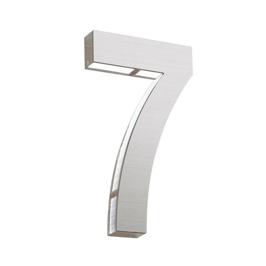 Sandleford 120mm Stainless Steel House Number 7 - Silver - Easy Install