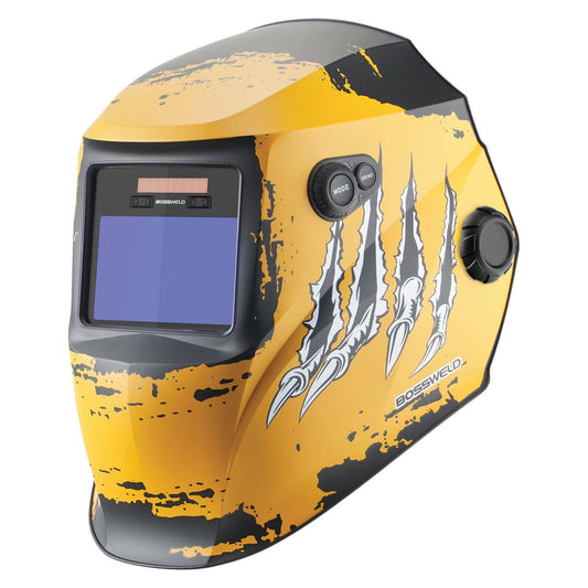 Bossweld Griz Variable Shade Welding Helmet - 100 x 60mm Viewing Area - Dual Shade 4-8 / 9-13 - Auzzistore