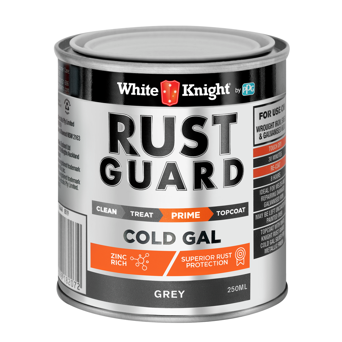 White Knight Rust Guard Cold Gal 0.25L Primer Paint Heavy Duty Protection