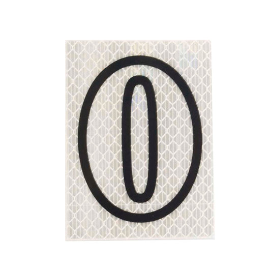 Sandleford Self Adhesive Night Shine House Number 0 - 80mm - Silver - Auzzistore