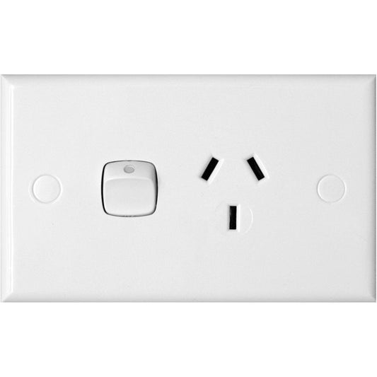 HPM Single Powerpoint 114mm ABS Plastic Reliable Home Use - Auzzistore