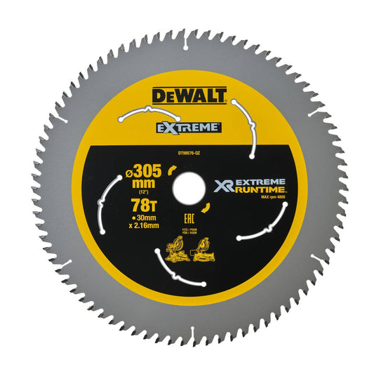 Dewalt XR Circular Saw Blade 305mm 78T - C3 Carbide - Efficient Cutting - Auzzistore