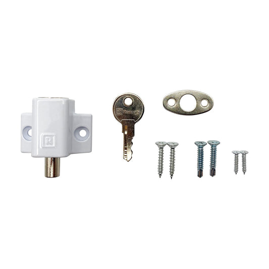 Remsafe White Mini Push Lock - 45mm x 25mm x 47mm - Secure DIY Solution – view 2 - Auzzistore