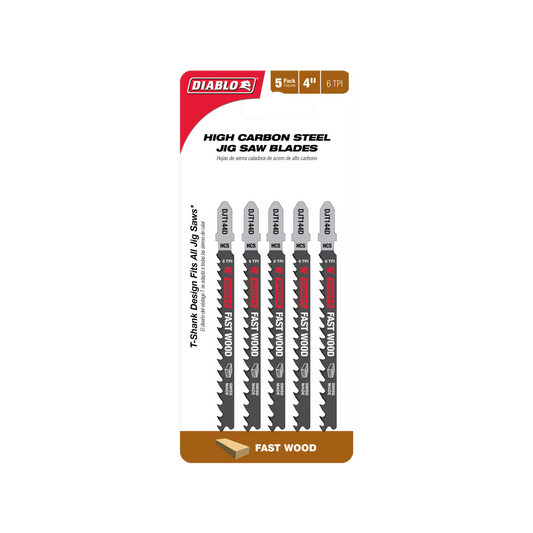 Diablo Jig Saw Blade - High Carbon Steel - 100mm - 5 Pack - Fast Wood Cuts - Auzzistore