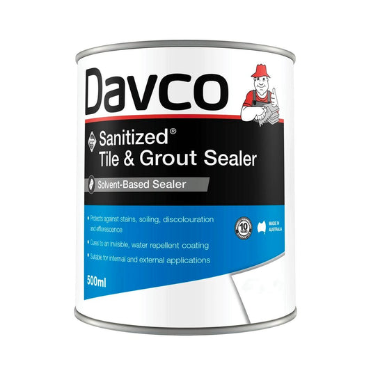 Davco Sanitized Tile and Grout Sealer 500ml - Clear - Solvent Based - Auzzistore