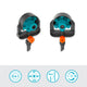 Gardena Micro Irrigation Spray Nozzle - 6 in 1 - 2 Pack - Adjustable 90°-360° - Black/Turquoise