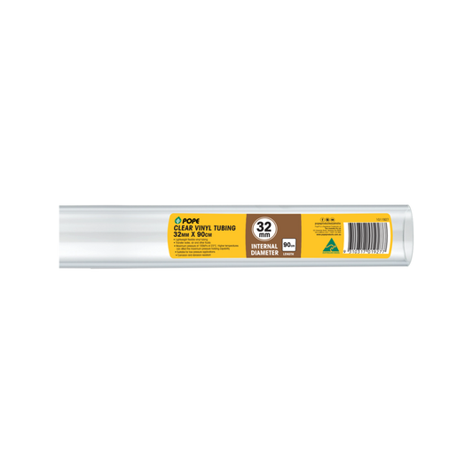 Pope Clear Vinyl Tubing - 32mm x 90cm - PVC - Low Pressure Use - Auzzistore
